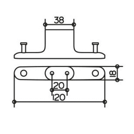 Крючок двойной Keuco Edition 400 11515050000 никель шлифованный