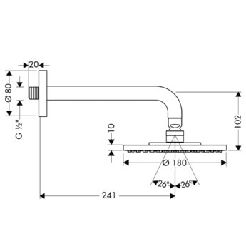 Верхний душ Hansgrohe Raindance 27476000 хром