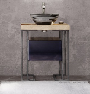 Тумба Velvex Gelou 45 черная глянцевая