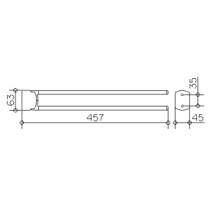 Полотенцедержатель Keuco Edition palais 40018010000 хром