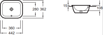 Раковина Jacob Delafon Vox EYD102-00 45х35 белая