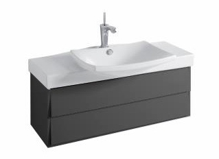 Тумба с раковиной Jacob Delafon Escale 100 см, черный лак