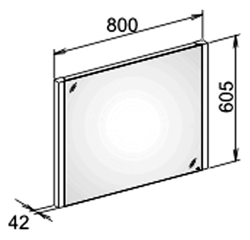 Зеркало Keuco Royal Reflex 14296002500 80 см