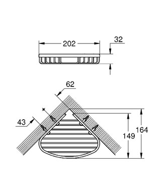 Полка Grohe Bau cosmopolitan 40664000