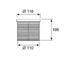 Удлинитель Tece TECEdrainpoint S 3660006 для душевого трапа