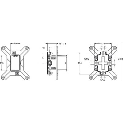 Скрытая монтажная часть Jacob Delafon Modulo 98699D-NF для смесителя