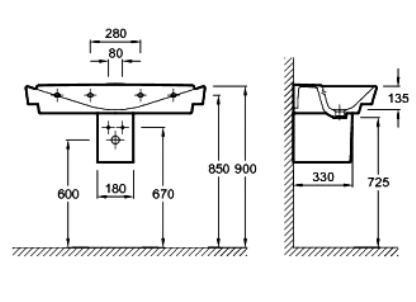 Полупьедестал для раковины Jacob Delafon Reve 5031W