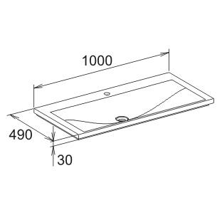 Мебельная раковина Keuco Royal Reflex 34071311001 100 см