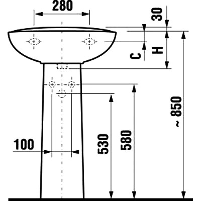Пьедестал для раковины Jika Olymp 8196100000009 белый