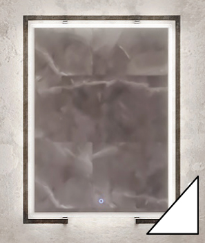 Рама Velvex Gelou 60 white металлическая, для зеркала