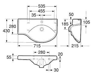 Раковина Gustavsberg Basic 1059326109  L