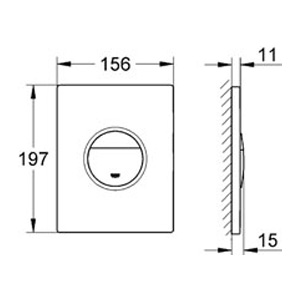 Кнопка смыва Grohe Nova Cosmopolitan 38847KI0 черный с белым