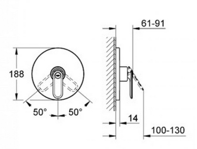 Смеситель Grohe Veris 19367KS0 для душа