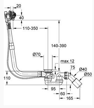 Слив-перелив Grohe Talentofill 28991000