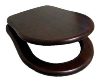 Крышка-сиденье Kerasan Retro 108640 с микролифтом дерево/бронза