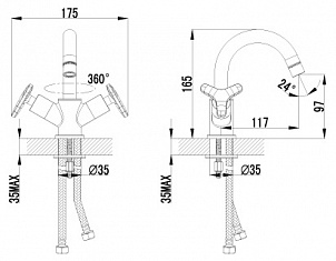 Смеситель Lemark plus Spirit LM1907C для раковины