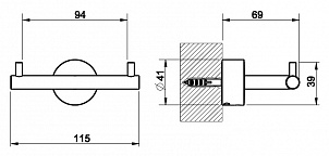Крючок Gessi Minix 15621.031 хром