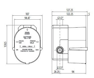 Cкрытая монтажная часть Gattoni Gbox SC0550000cr для смесителя  для душа