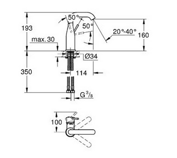 Смеситель Grohe Essence New 23463001 для раковины