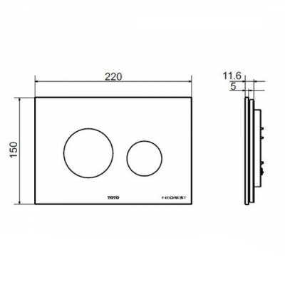 Кнопка смыва TOTO Neorest E00003T белый