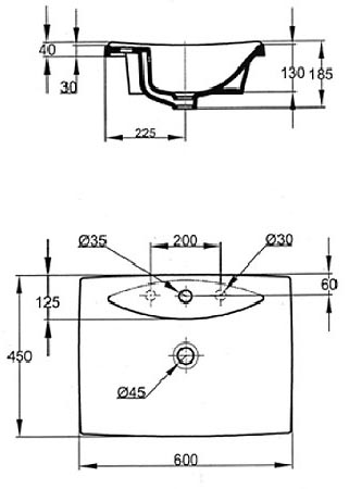 Раковина Jacob Delafon Escale E1289-00 60х44,5 см