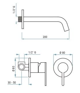 Смеситель Emmevi Filobrass 85155/ORS для раковины, зачищенное золото