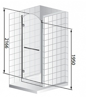 Душевая дверь в нишу Cezares Retro B 12 120 CP Br L/R