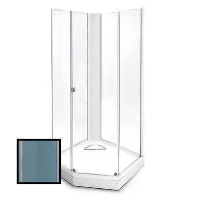 Передняя панель с дверью IDO Showerama 8-5 4985123015 100x100 тонированное стекло белый профиль