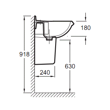 Раковина Jacob Delafon Portrait E1214-00 70