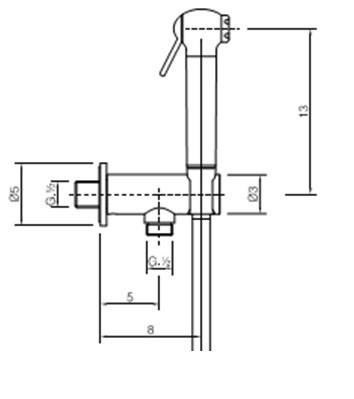 Гигиенический душ Cisal Shower SC00791024 золото