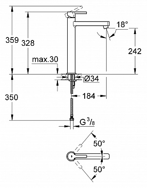 Смеситель Grohe Lineare 23405000 для раковины