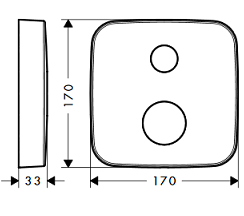 Розетка Axor 14973000 два отверстия, хром