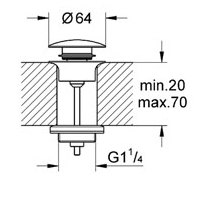 Донный клапан Grohe 65807000 