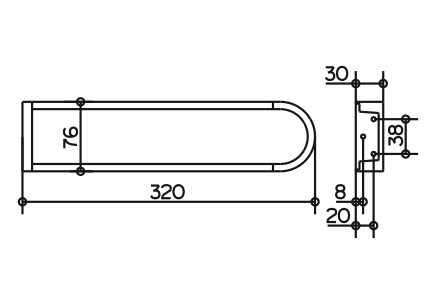 Полотенцедержатель двойной Keuco Edition 300 30019010000 хром