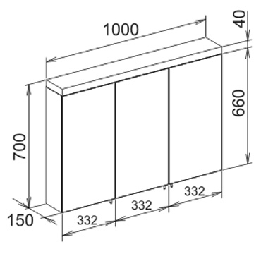 Шкаф-зеркало Keuco Royal Reflex 100 см
