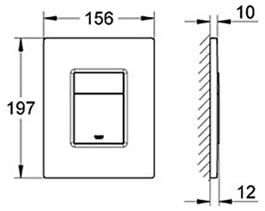 Кнопка смыва Grohe Skate Cosmopolitan 38732BR0 титаниум