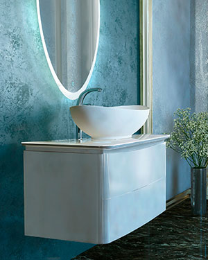 Тумба с раковиной Velvex Luna 60 белая