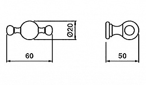 Крючок Bagno & Associati Canova CA24492 BR