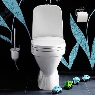 Унитаз-компакт Gustavsberg Nordic 2310 c стандартной крышкой-сиденьем