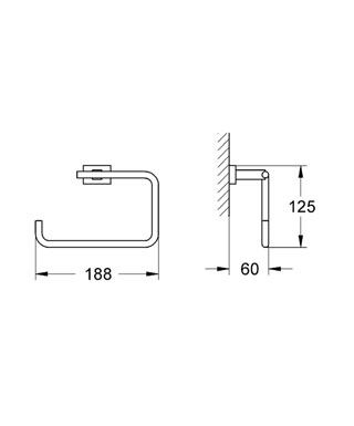 Полотенцедержатель Grohe Essentials Cube 40510001