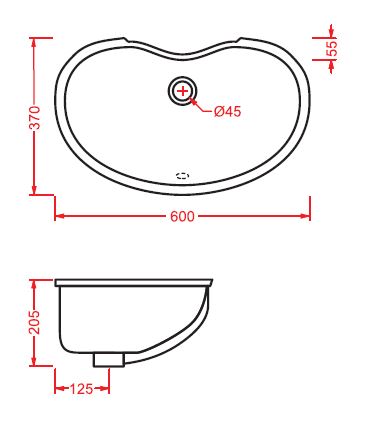 Раковина ArtCeram Idea IDL001 01;00 60 белый глянцевый