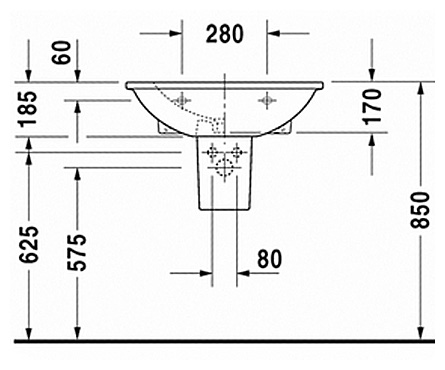 Раковина Duravit Darling New 2621650000  65