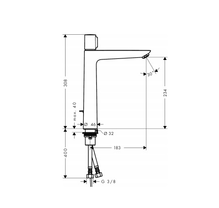 Смеситель Hansgrohe Talis Select E 71753000 для раковины, хром