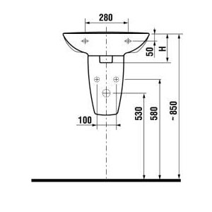 Полупьедестал для раковины Jika Mio 8197110000001 белый