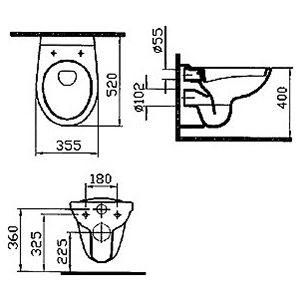 Комплект VitrA Normus 9773B003-7201 кнопка белый