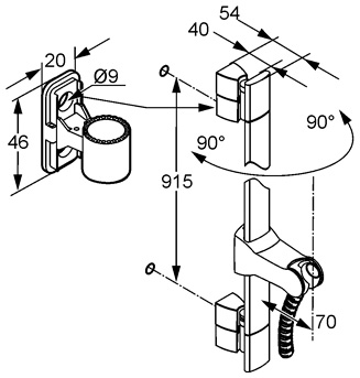 Душевой гарнитур Kludi Esprit 5612005-40