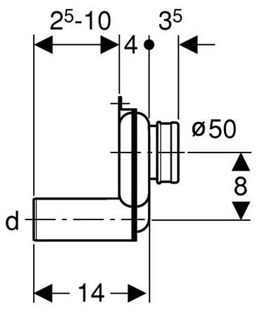 Сифон Geberit 152.950.11.1 для писсуара