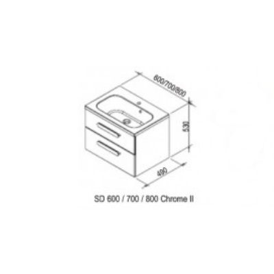 Мебель для ванной Ravak Chrome II SDU 700 X000000920 подвесная, белая/белая