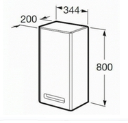 Шкаф Roca Gap ZRU9000072 R белый