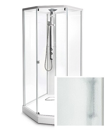 Душевая кабина IDO Showerama 8-5 4985017909 90x90 стекло прозрачное/узорчатое, профиль хром матовый